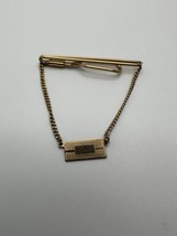 ANTIQUE Gold Engravable 1/40 10k RGP Swank Tie Clip Bar - £37.78 GBP