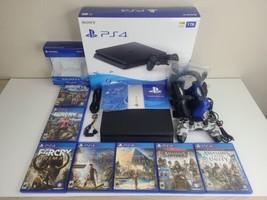 Sony PlayStation 4 Slim 1TB Console Bundle 3 Controllers Assassins Creed Far Cry - £193.49 GBP