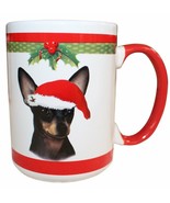 Chihuahua Black Christmas Coffee Mug 15 oz E&amp;S Pets Dog Puppy Tea Cup Ho... - $19.78