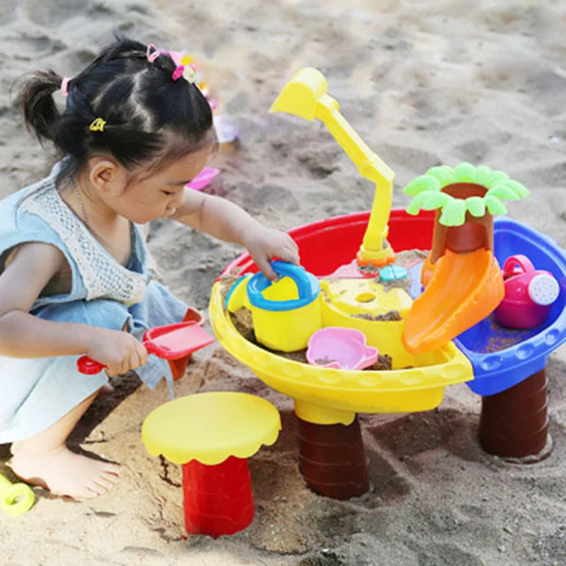 Summer Beach Toys Children Sand Water Table Creative Outdoor Garden Sandbox Set - £28.18 GBP+