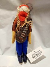 Willie Nelson With Guitar Ornament Hand Made Wool Felt Silk Road Bazaar - £20.85 GBP