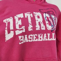 Pullover Hoodie &#39;Detroit Baseball&#39; Spellout Sweatshirt Juniors Small Pin... - $241.80 MXN