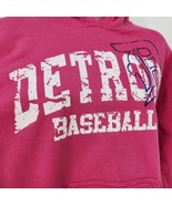 Pullover Hoodie &#39;Detroit Baseball&#39; Spellout Sweatshirt Juniors Small Pin... - £10.29 GBP