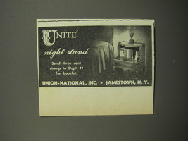 1951 Union-National Unite Night Stand Advertisement - £14.78 GBP
