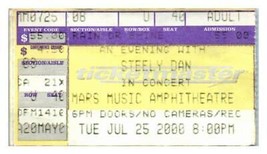 Steely Dan Concert Ticket Stub Juillet 25 2000 Ouest Palmier Plage Florida - £30.99 GBP