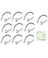 10 Clear Heavy Duty Samsung Replacement Ear Hooks HM1900 Clear &amp; 1 Free ... - £11.73 GBP