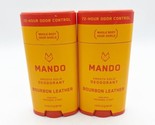 X2 Mando Bourbon Leather Whole Body Deodorant for Men Smooth Solid Stick... - $39.99