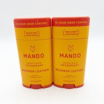 X2 Mando Bourbon Leather Whole Body Deodorant for Men Smooth Solid Stick... - £31.89 GBP