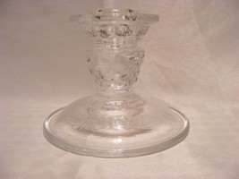 vintage Fostoria Glass Crystal AMERICAN pattern single light taper Candle Holder - £9.48 GBP