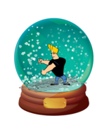 Johnny Bravo Snow Dome-Digital-clipart-gift card-gift tags-banner-backgr... - $37.17 MXN