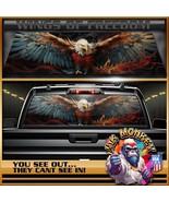 Patriotic American Bald Eagle Truck Back Window Graphics - Wings Of Freedom - £43.55 GBP+