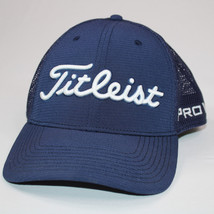 Titleist FJ Pro VI Logo Baseball Cap Hat Blue And White Snapback Adjusta... - $11.64