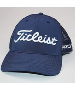Titleist FJ Pro VI Logo Baseball Cap Hat Blue And White Snapback Adjusta... - £9.13 GBP
