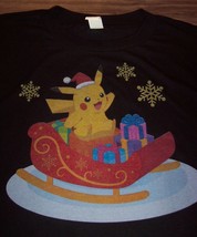 Pokemon Pikachu As Santa Claus Christmas T-Shirt Big And Tall 4XL New - £19.39 GBP