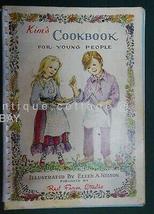 1971 Vintage Red Farm Studio Kim&#39;s Cookbook For Young People Illus Ellen Nelson - £45.94 GBP