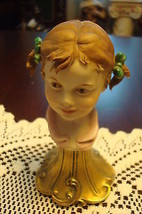 Rare Vintage head of girl on foot, great details, 4 1/2&quot; tall[a*7] - $724.56 MXN