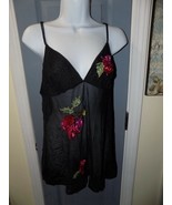 Victoria&#39;s Secret Black W/Sequence Lingerie Sexy Babydoll Size L Women&#39;s... - £15.51 GBP