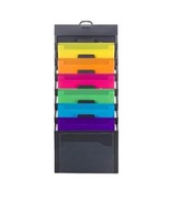 Cascading Wall Organizer, 14 1/4 X 33, Letter, Gray With 6 Bright Color ... - £16.74 GBP