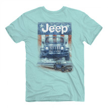 Jeep USA Beach Rider Front and Back Print T-Shirt Blue - £29.22 GBP+