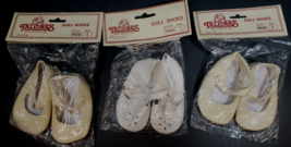 Set of 3 Tallinas Doll Shoes, Size 1 Style 002 and 74052 Vinyl - £15.48 GBP