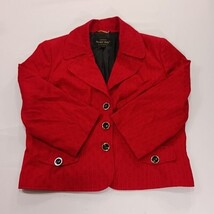 Mary Kay By Twinhill Women's Red 3-Button Cropped Blazer Jacket Pockets Size L image 15
