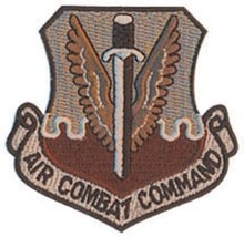 Air Force Air Combat Command Desert Hook Loop Embroidered Patch - £23.53 GBP