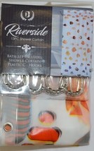 Riverside Thirteen Piece Shower Curtain Clear Assorted Fish Pattern - £15.70 GBP