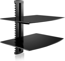 Speaker Mount By Suptek, Floating Glass Shelf Wall Mount Bracket, Black ... - £33.77 GBP