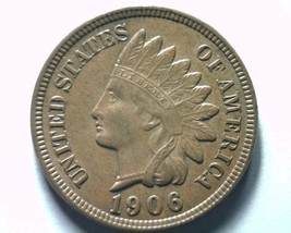 1906 Indian Cent Penny Choice Uncirculated Brown Ch. Unc. Br Nice Original Coin - £47.16 GBP