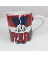 Cracker Barrel Oh My Stars Patriotic 4.25&quot;x 3.75&quot;  Coffee Cup Mug - $14.84