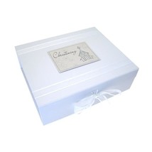 White Cotton Cards Christening Church A4 Keepsake Box  - $63.00