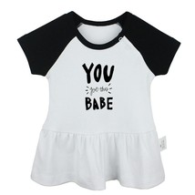 You get this BABE Newborn Baby Girls Dress Toddler Infant 100% Cotton Clothes - £10.51 GBP