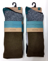 4 PAIR GOLD TOE Men&#39;s N.N Crew Socks Knit with ORGANIC Cotton-LIMITED ED... - £17.12 GBP