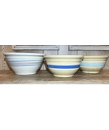 Vintage Pottery Mixing Bowl Lot ~3~ Watt, ATT Ware and McCoy READ - £29.54 GBP
