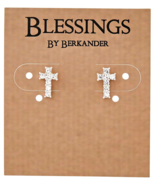 Cross Rhinestone Stud Earrings, New #Gftshp - $182.66 MXN