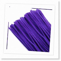 Crafty Creations 100pcs Purple Chenille Stems - 6mm x 12 Inch Pipe Cleaners for - £16.06 GBP