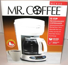 Mr. Coffee NCX20 12 Cup Programmable Coffee Maker White - £19.98 GBP