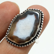 Black Botswana Agate Gemstone Handmade Ethnic Gifted Ring Jewelry 8&quot; SA 5010 - £4.16 GBP
