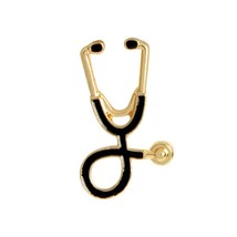 STETHOSCOPE PIN 1&quot; Doctor Nurse Health Care Medical Assistant ER Tiny Br... - $3.95