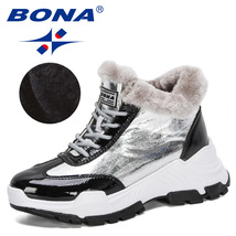 New  Designers High Top Winter Boots Warm Women Shoes Snow Plush Boots Woman Thi - £77.59 GBP