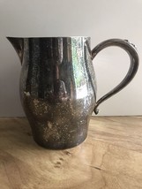 Vintage Wm A Rogers Silver Plated Water Pitcher Pouring Spout Speckle Finish Jug - £13.94 GBP