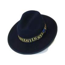 Men Bruno Capelo Hat Australian Wool Pinch Front Fedora Wesley WE974 Navy Gold image 3