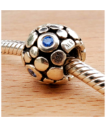 Pandora Blue CZ Bubbles Bead Charm in Sterling Silver 925 - £27.45 GBP