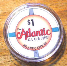 (1) $1. The Atlantic Club Casino Chip - 2012 - Atlantic City, New Jersey - $28.95
