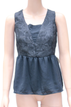Nwt Forever 21 Contemporary Womens Large Black Sleeveless Top Ruffle Bottom - £7.94 GBP