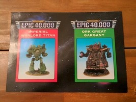 Warhammer Epic 40k Imperial Warlord Titan And Ork Great Gargant Stat Car... - $22.76
