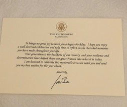 Biden White House Birthday Card Official Greeting Wish Democrat Joe Signed Rare - £25.87 GBP