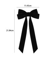 Black Velvet Bowknot Frenchy Girl Fashion Hair Clip - $72.09 MXN