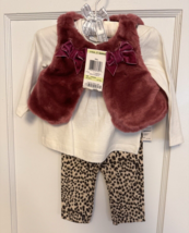 First Impressions Baby Girl 3 Piece Set Size 3-6 Months Leggings Vest, Shirt New - £15.95 GBP