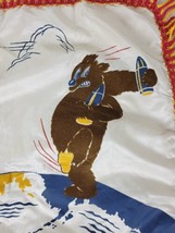 Vintage WWII US Army Alaska Pillow Sham Bear Throwing Bombs at Japan - £118.70 GBP